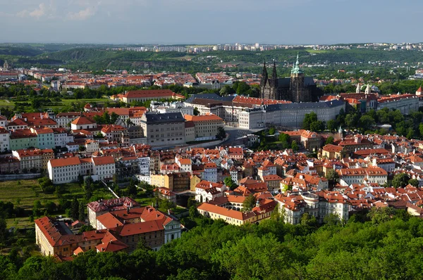 View of Prague city from Petrin tower — Stock Photo, Image