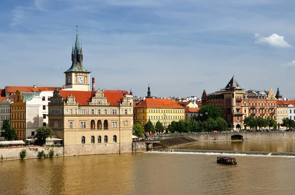View on embankment of Old city Prague Stock Picture