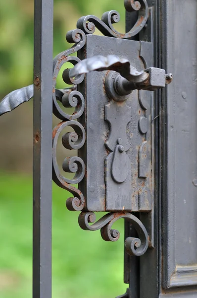 Ornamental forged gate detail — Stock Photo, Image