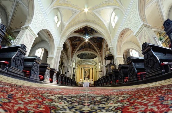 Innenraum der Kirche Mariä Himmelfahrt in Banska stiavnica — Stockfoto