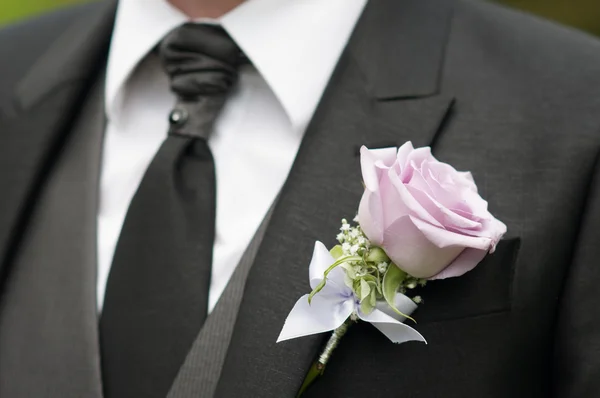 Groom detail rose — Stock Photo, Image