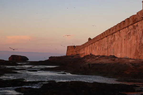 大西洋岸のエサウイラの旧市街の要塞 モロッコ — ストック写真