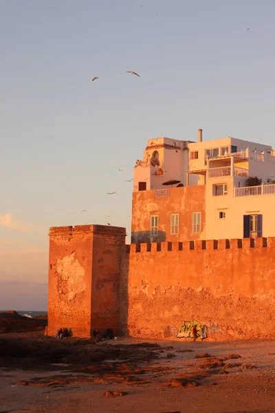 摩洛哥大西洋沿岸的埃索维拉古城的要塞 — 图库照片