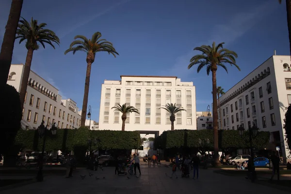 Streat Rabat City Evening Sunlight —  Fotos de Stock