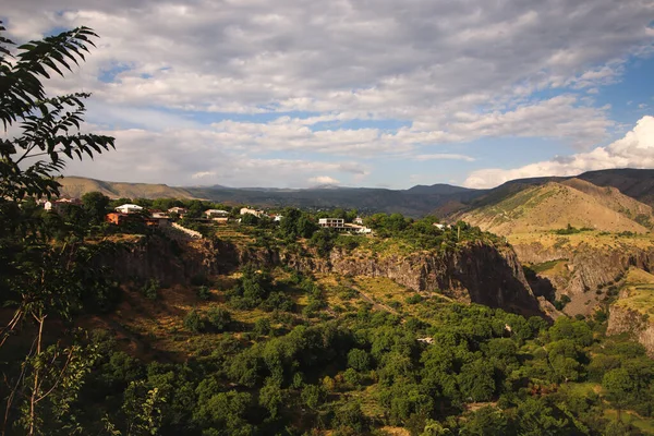 Canyon Bij Zonsondergang Bij Garni Armenië — Stockfoto