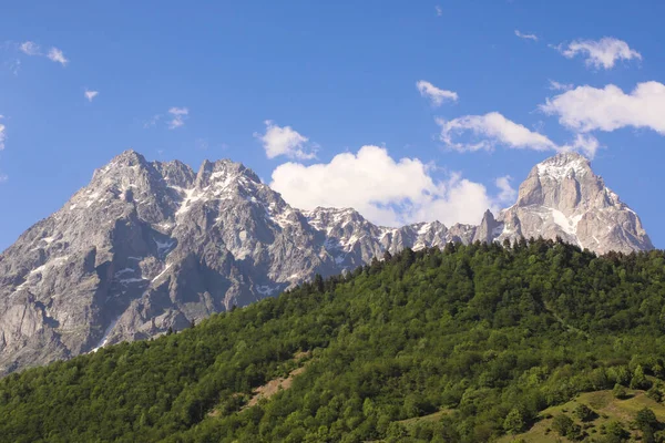 Ushba One Peaks Greater Caucasus Georgian Region Samegrelo Upper Svaneti — стоковое фото