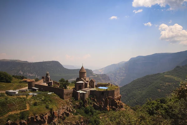 Ermenistan Daki Antik Tatev Manastırının Hava Görüntüsü — Stok fotoğraf