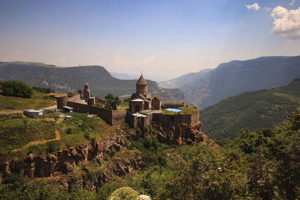 Ermenistan Daki Antik Tatev Manastırının Hava Görüntüsü — Stok fotoğraf