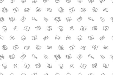 Vektör veri güvenlik deseni. Veri güvenliği kusursuz arkaplan