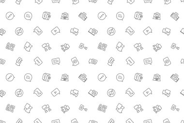 Vektör çevrimiçi sohbet kalıbı. Çevrimiçi sohbetler kusursuz arkaplan