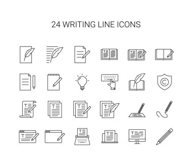 Satır simgesi ayarlandı. Paket hazırlıyorum. Vektör İllüstrasyonu