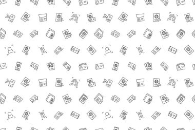 Vektör kimliği, pasaport modeli. Kimlik, pasaport temiz geçmiş.