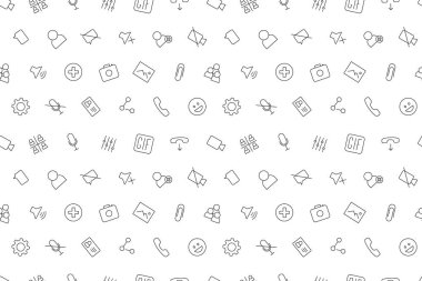 Vektör video konferans modeli. Görüntü konferansı kusursuz arkaplan