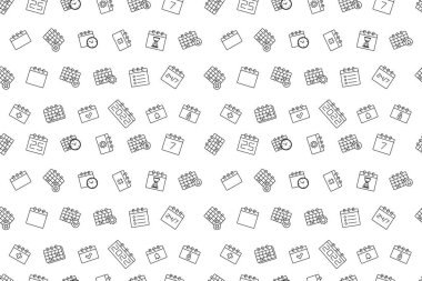 Vektör takvim deseni. Takvimsiz arkaplan