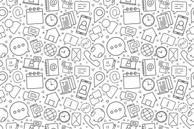 Vektör desen bize ulaşın. Sorunsuz arka plan iletişim