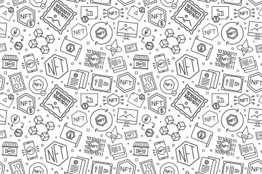 Vektör NFT modeli. İade edilemeyen jetonsuz arkaplan