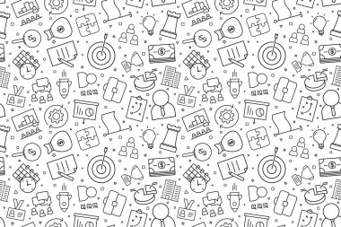 Vektör iş desen. İş sorunsuz arka plan