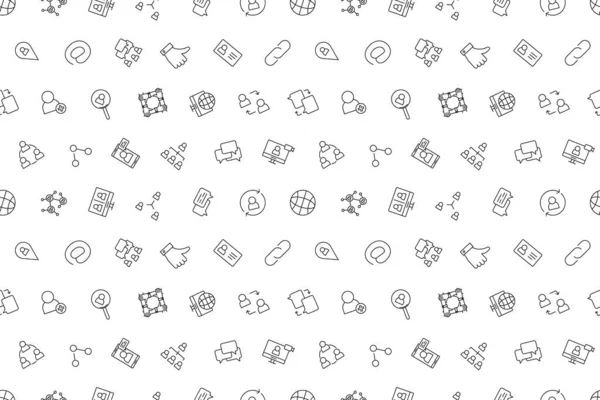 Vector Networking Pattern Networking Seamless Background — Vector de stock