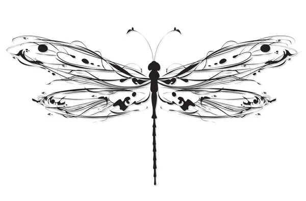 Abstract design dragonfly — Stock Vector