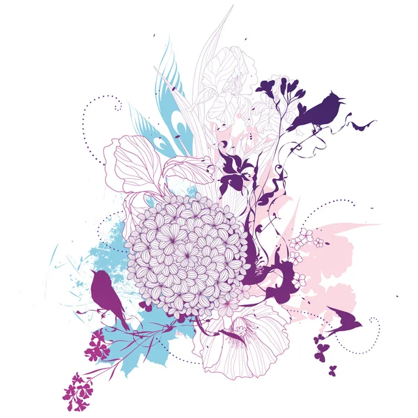 Floral vector graphic — Stock Vector