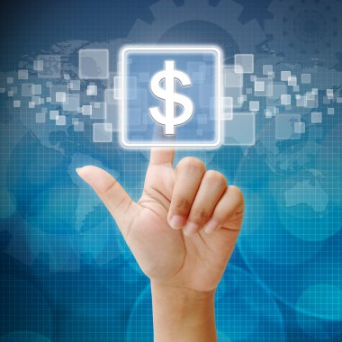 basın iş kavramı için dolar işareti simgesi