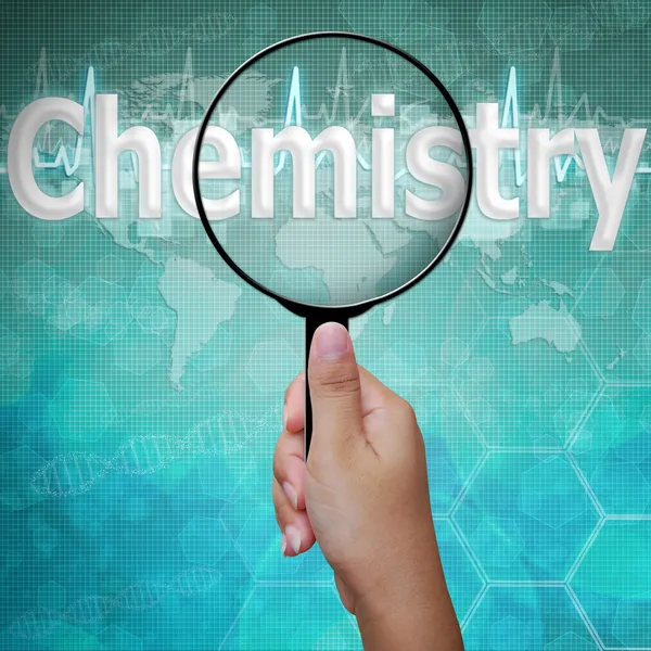 Kimya, Büyüteç camı, arka plan tıp Word'de