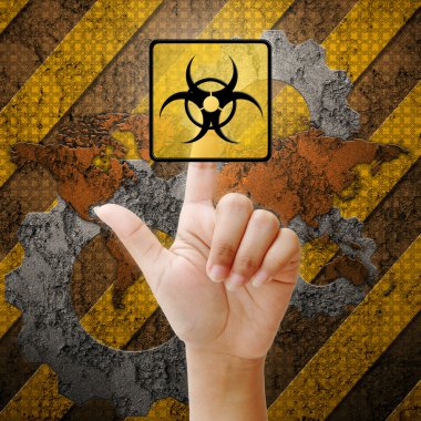 yandan basın dokunmatik nükleer sanayi arka plan sembolü