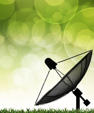 iletişim ve techno için küresel fon üzerine uydu anteni