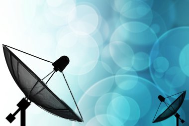 iletişim ve techno için küresel fon üzerine uydu anteni