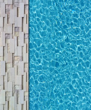 Yüzme Havuzu arka planda soğuk su