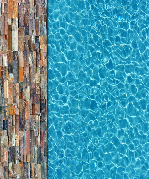 Cool water in swimming pool background — Stock Photo, Image