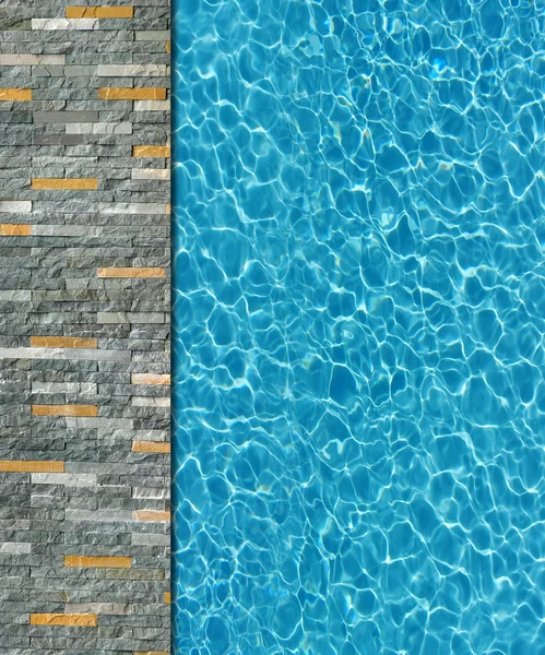 Cool water in swimming pool background — Stock Photo, Image