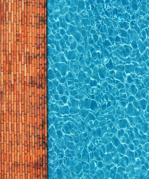 Cool water in swimming pool background — Stock Photo, Image