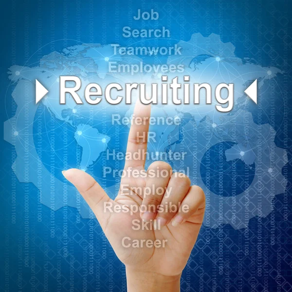 Recruiting,Business concept in word for Human resources — Stock Photo, Image