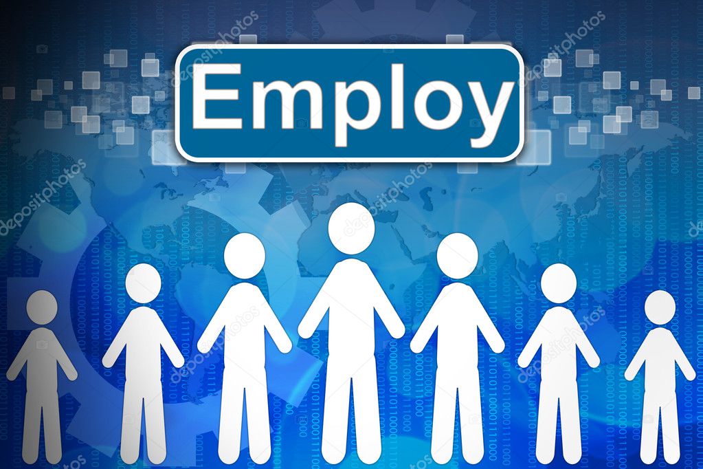 Employ ,Business concept in word Human resources