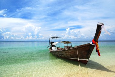 Tayland deniz üzerinde tekne