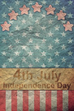 4 Temmuz için vintage için ABD bayrağı