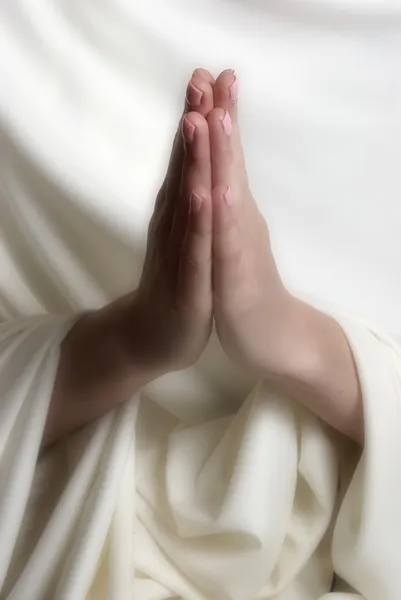 祈祷的手 — 图库照片