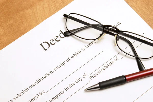 Deed Papers — Stock Photo, Image