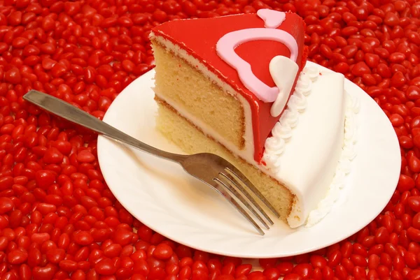 Fetta di torta amorevole — Foto Stock