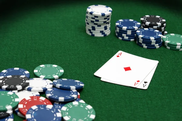 Poker tafel — Stockfoto