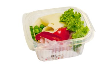 bir kutu içinde salata