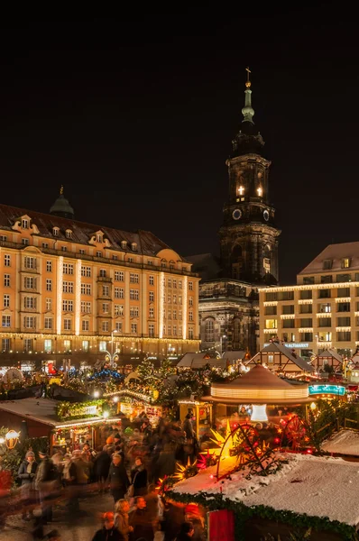 Julmarknad i dresden Stockbild