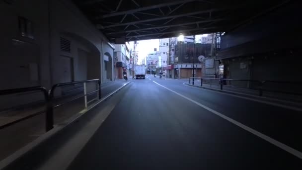 Tokyo Asakusa Early Morning Cycling 2021 Voorjaar — Stockvideo