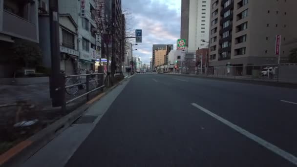 Tokyo Asakusa Sabah Erken Bisiklet 2021 Baharı — Stok video