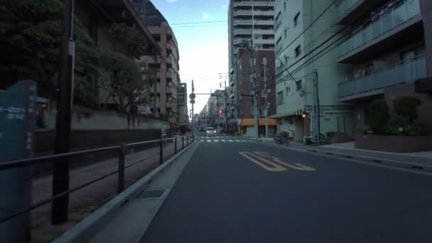 Tokyo Asakusa Tidig Morgon Cykling 2021 Vår — Stockvideo