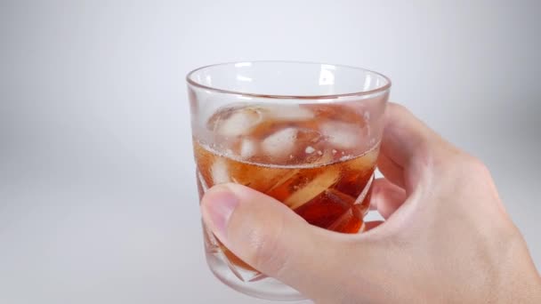 Whisky Drink Zblízka Video Klip — Stock video