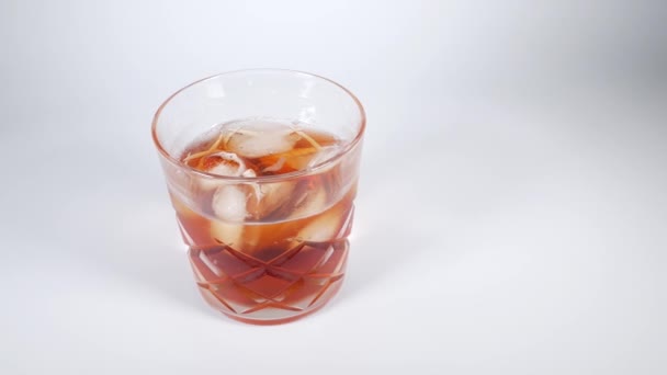 Whisky Drink Clip Vidéo Gros Plan — Video