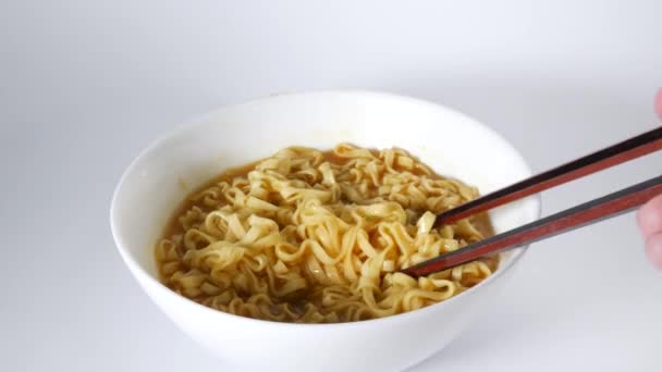 Curry Ramen Close Vídeo Clip — Vídeo de Stock