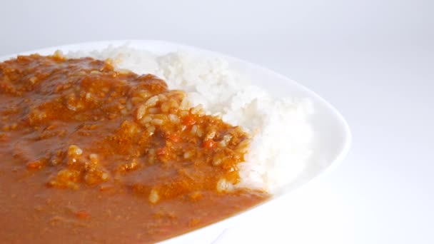 Keema Curry Närbild Videoklipp — Stockvideo